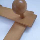 Solid pine crossbar coat rack from the 90s
