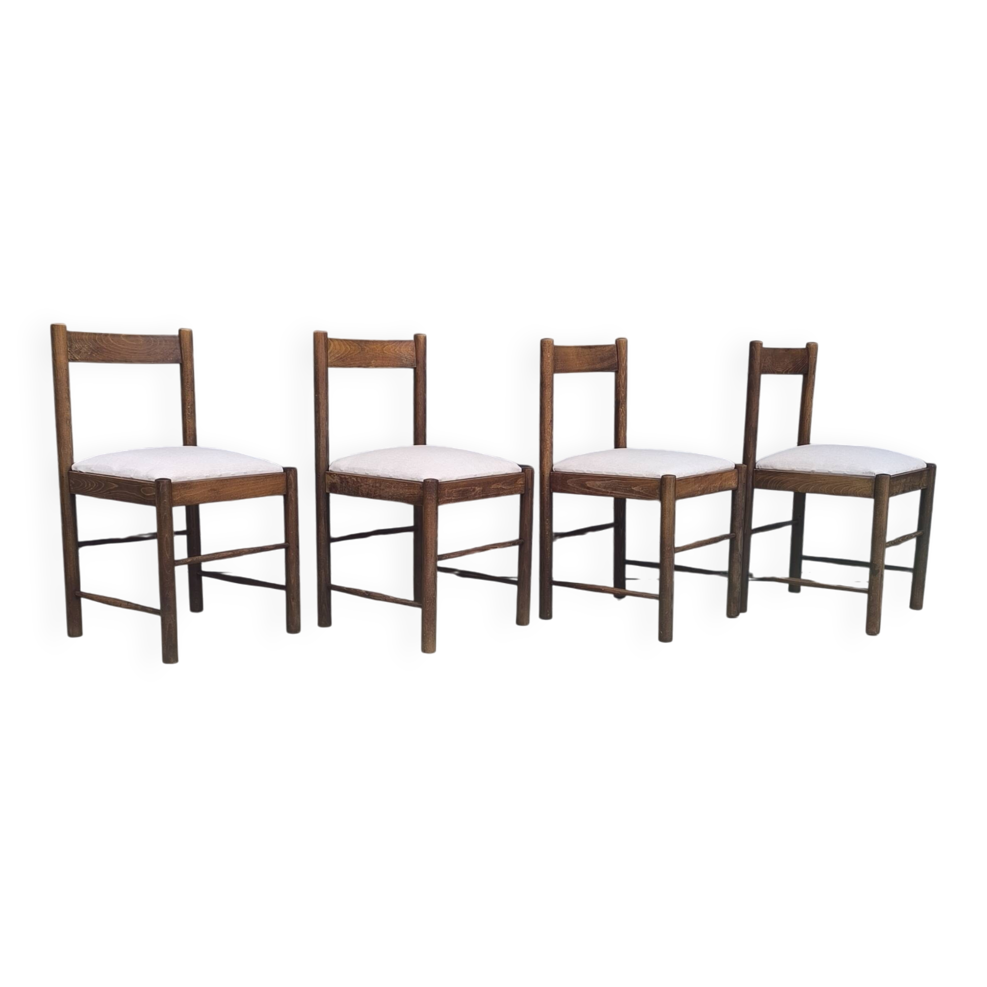 Set of four brutalist chairs 1950