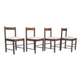Set of four brutalist chairs 1950