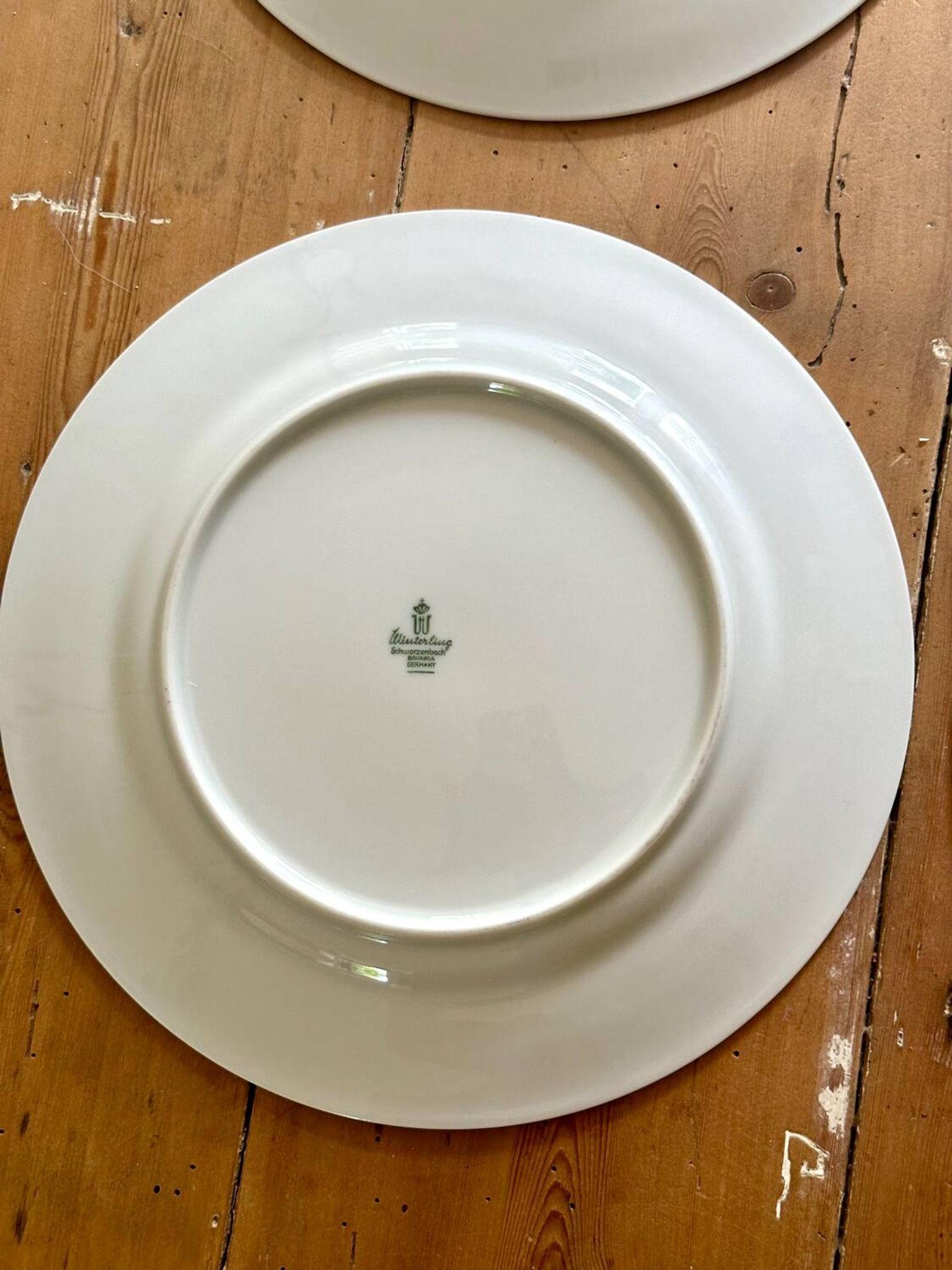 Set of eight German porcelain plates from the 1950s