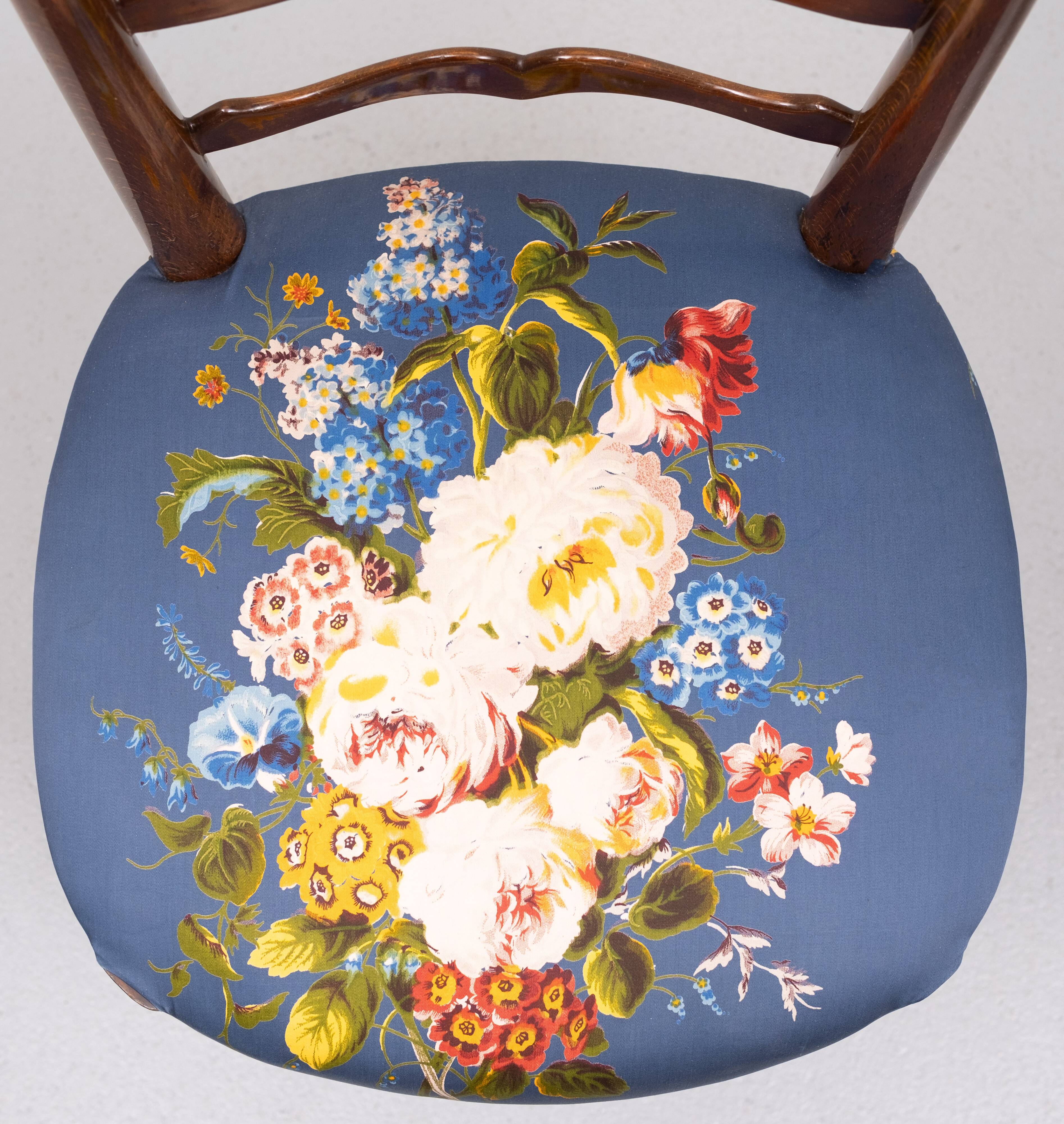 Set ladder back chairs paolo buffa 1950s italy