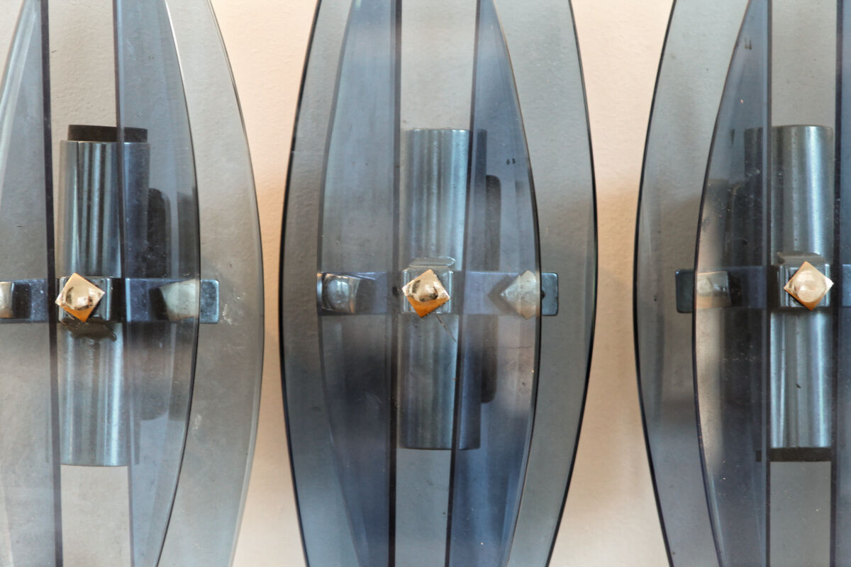 Set of 4 vintage wall lamps, Italian design