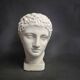 Antique Hermes head sculpture, patinated plaster, mid-20th century