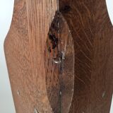 Vintage corner wall shelf in solid oak