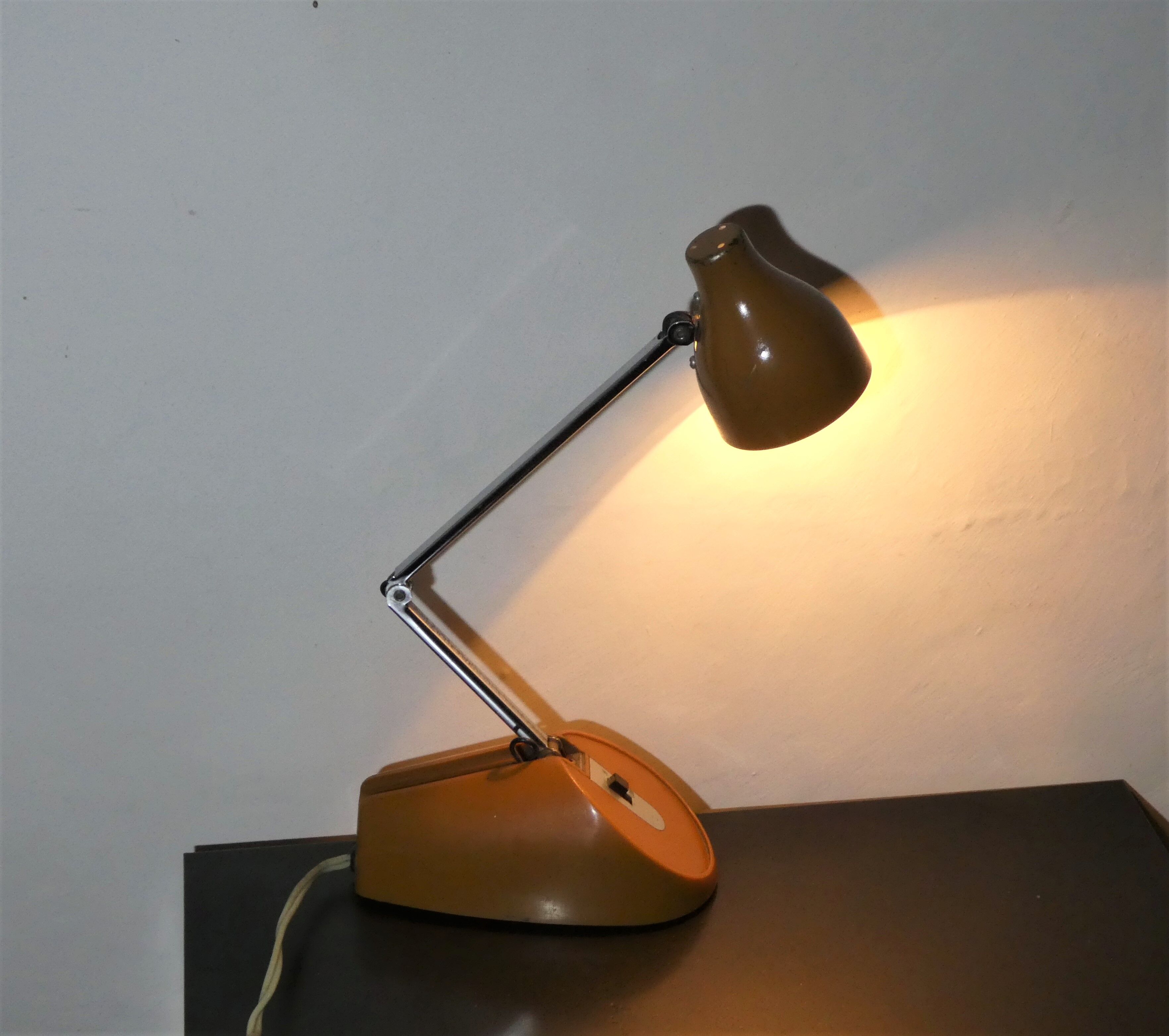 1970 articulated bedside lamp