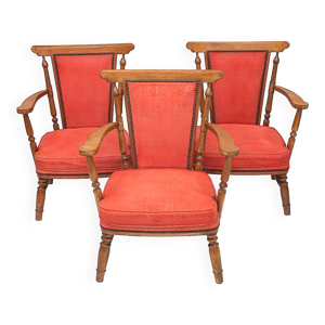 3 fauteuils anciens
