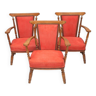 3 fauteuils anciens