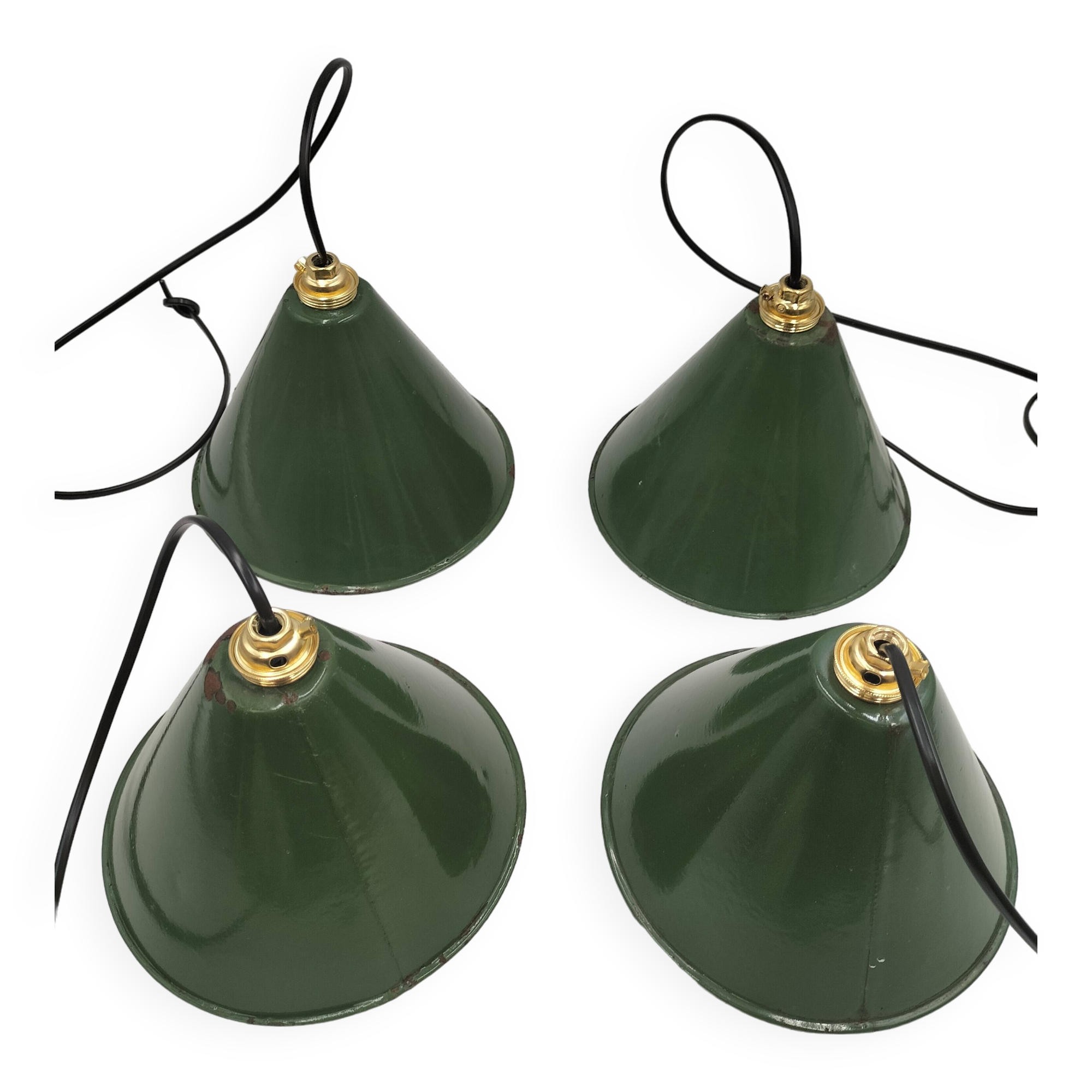 Enamelled sheet metal cone suspensions