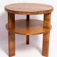 Mid-century modern coffee table, vintage, Art Deco, walnut wood, Poland, 1960s