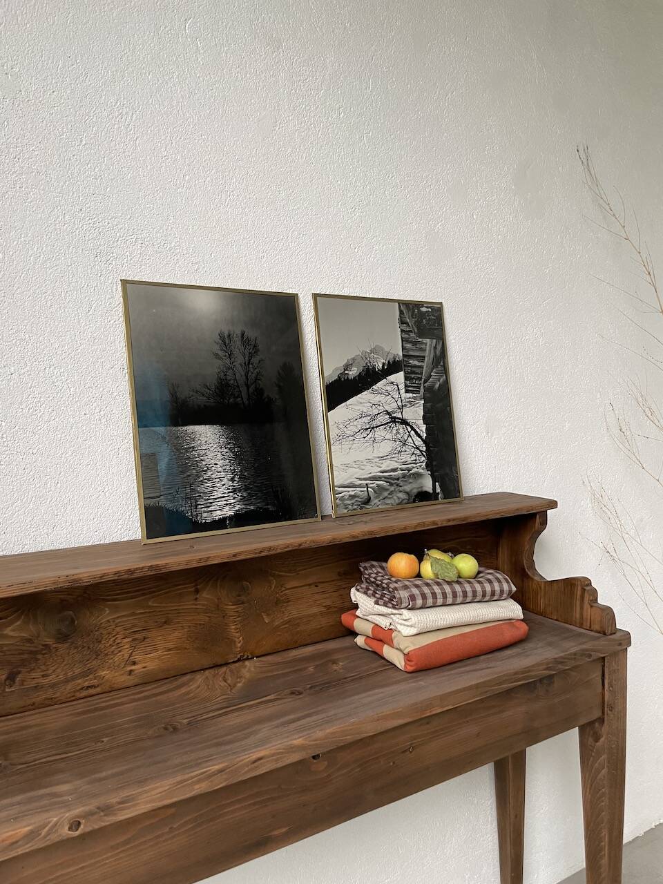 Old photographs lake and mountain