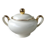 Villeroy & Boch Mettlach ivory and gold sugar bowl