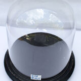 Old round glass globe 21 x 15.5 cm