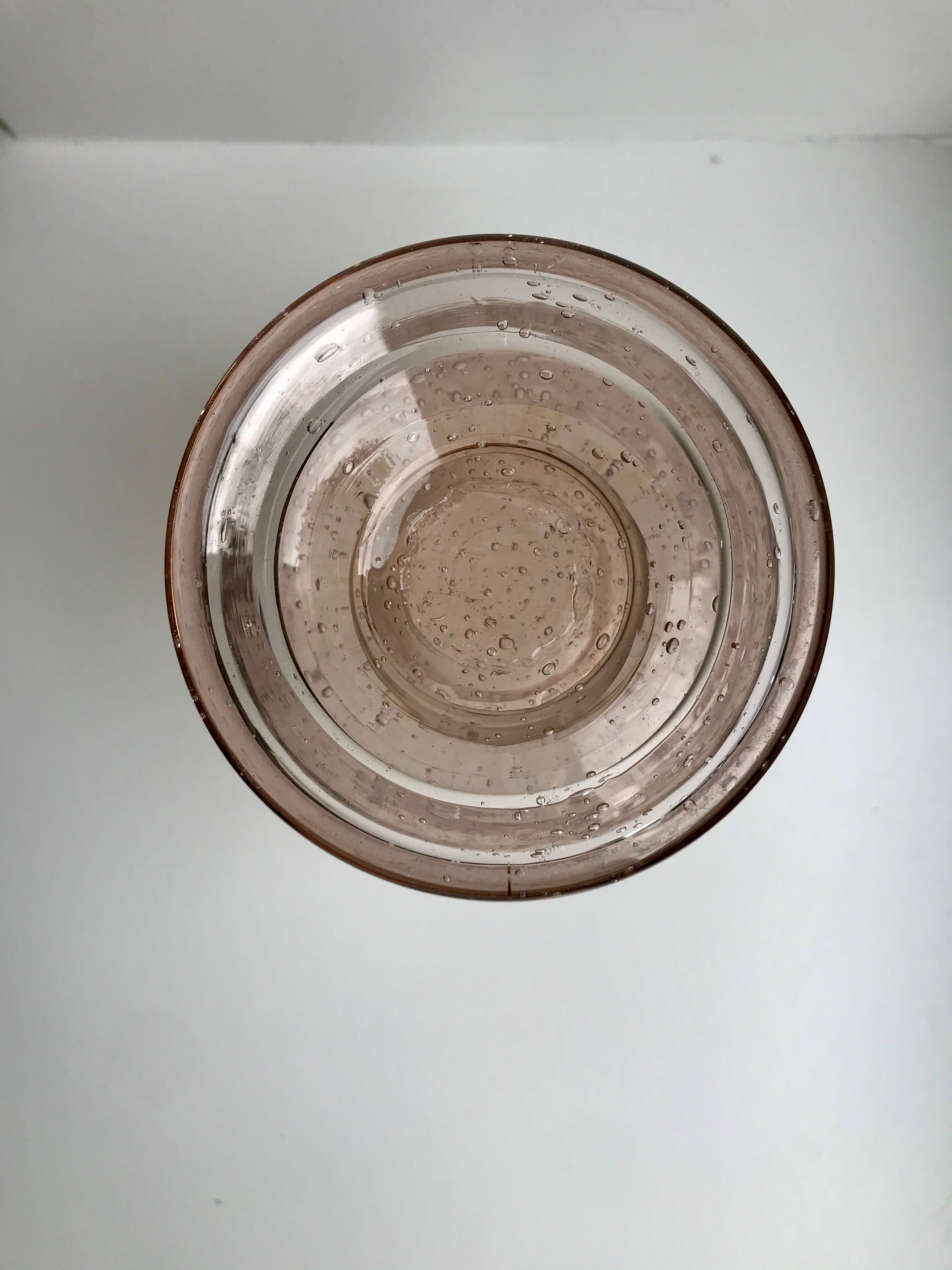 Bubbled glass vase from biot rose 60s-70s