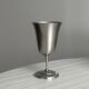 Set of 10 matte silver metal footed cups