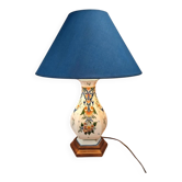 Hand-painted faience lamp – Desvres / Rouen style – artisan piece