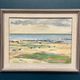 Original Swedish Oil on Canvas - "Beach of Malö" by Bo von Zweigbergk - Signed - Vintage and Framed - 55.5 x 43.5 cm (21.9" x 17.1")