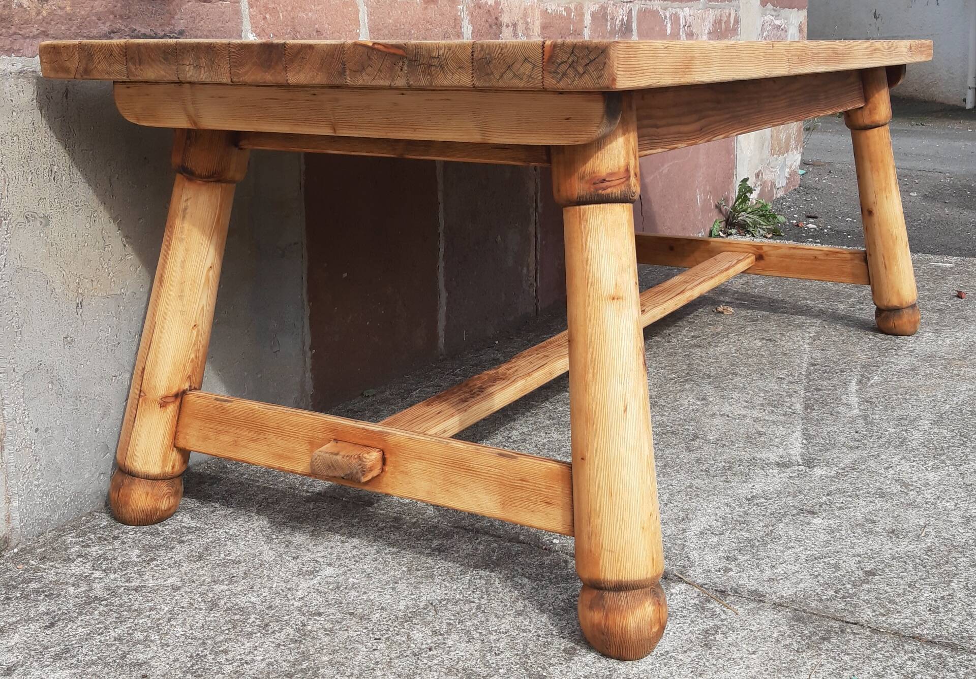 Brutalist table by Georges Robert (2 metres)