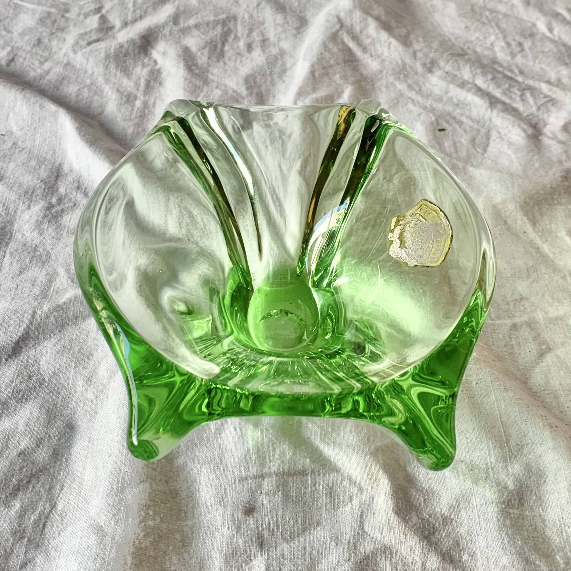 Val-Saint-Lambert crystal tray - 1960