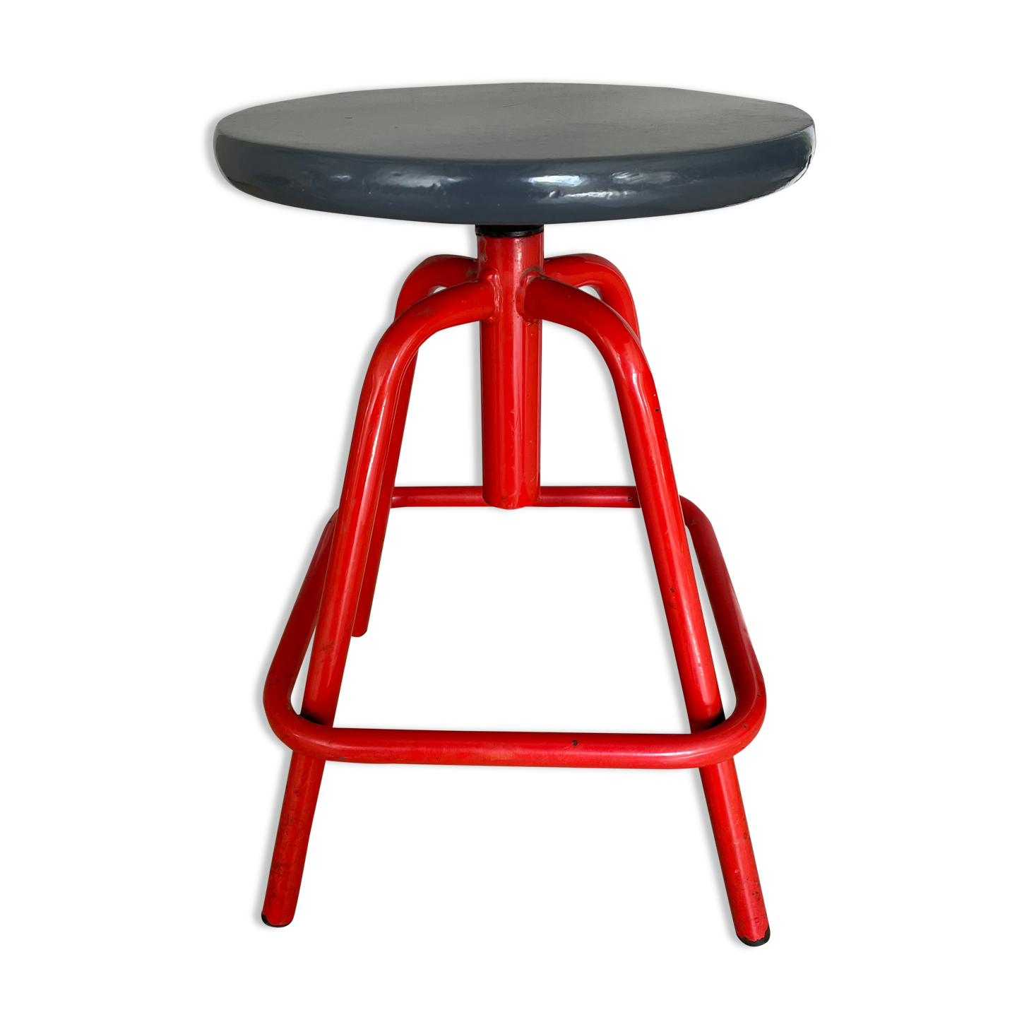 Tabouret d'atelier à vis vintage