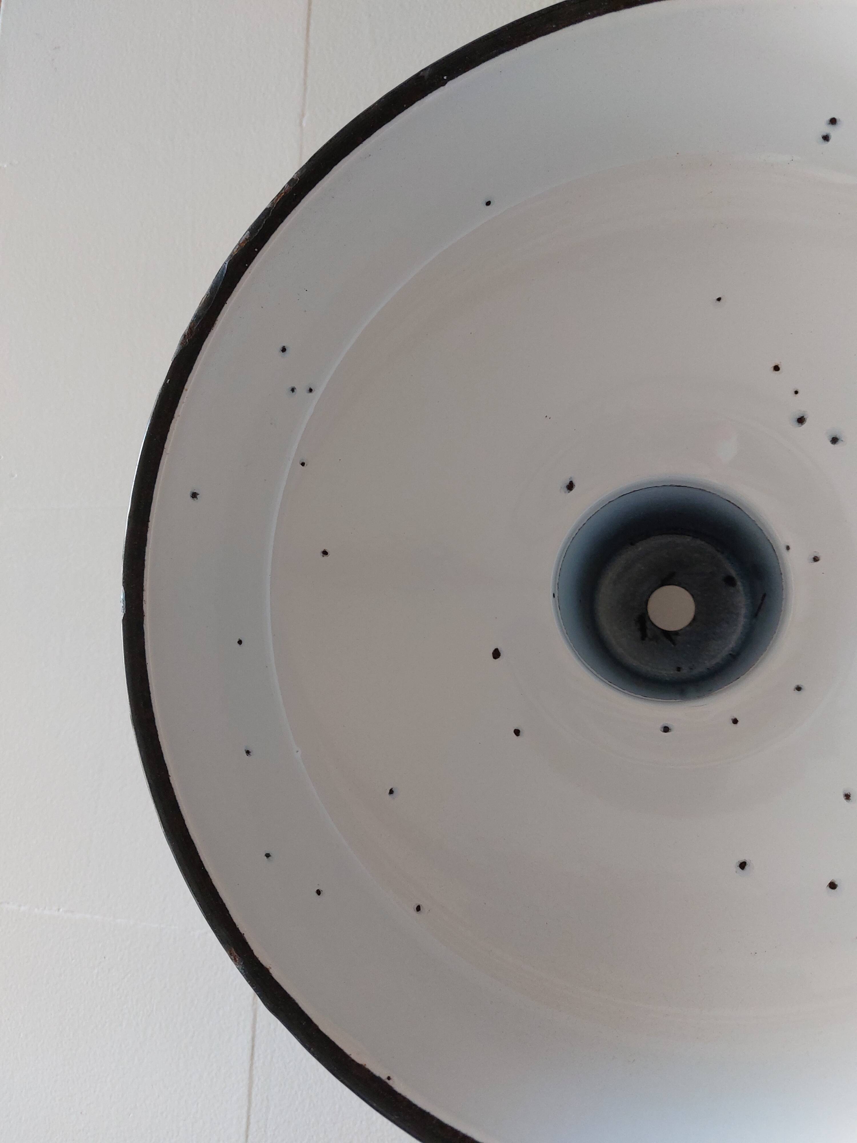 lampshade in enamelled sheet metal, anthracite grey