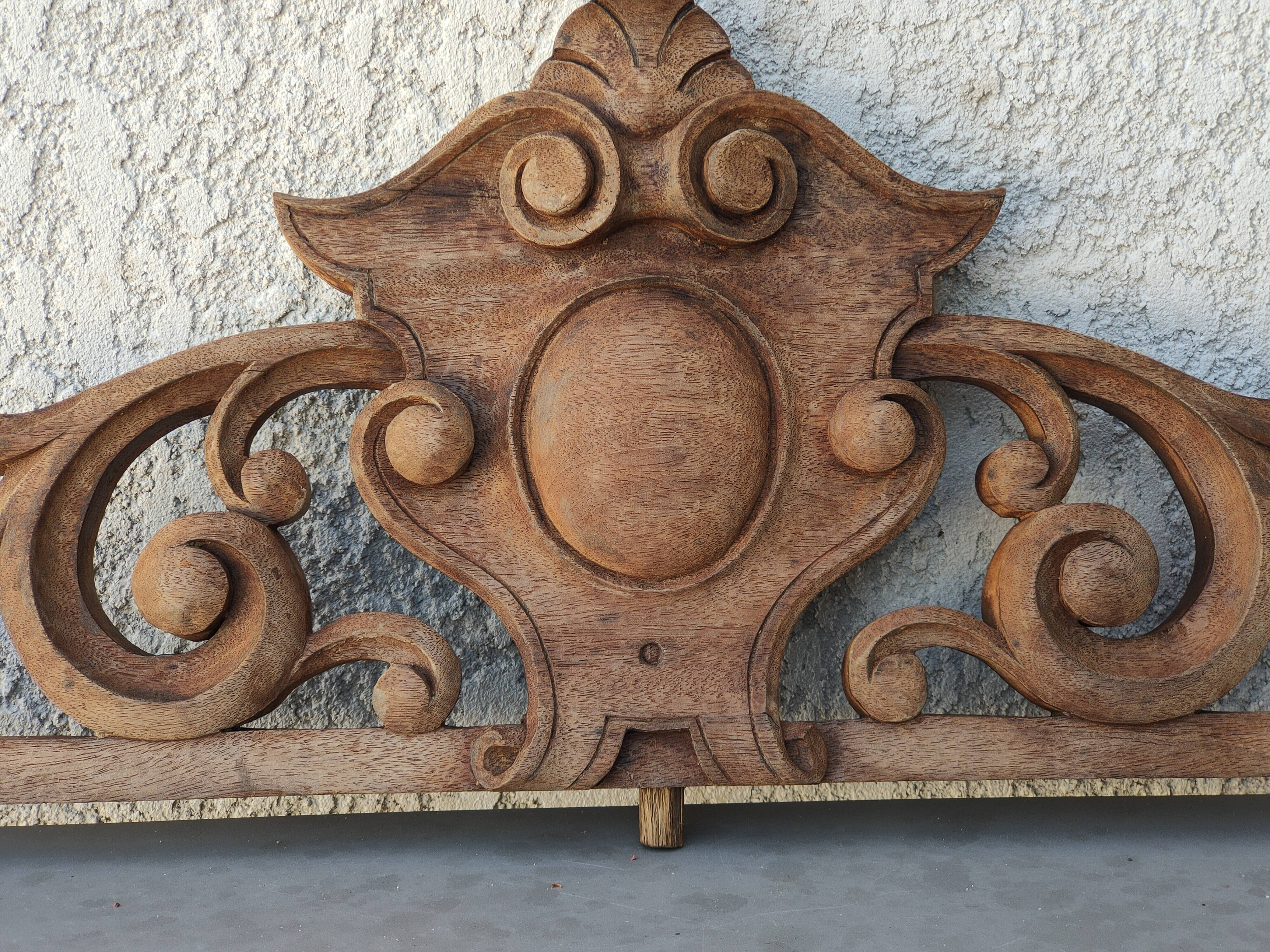 old wooden pediment