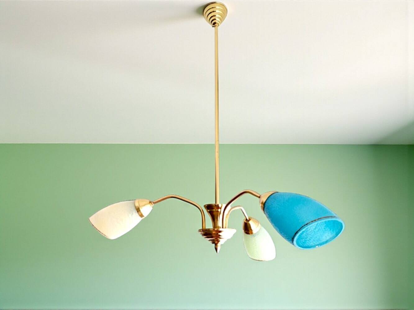Mid-Century 1940s Sputnik Chandelier with 3 lights
