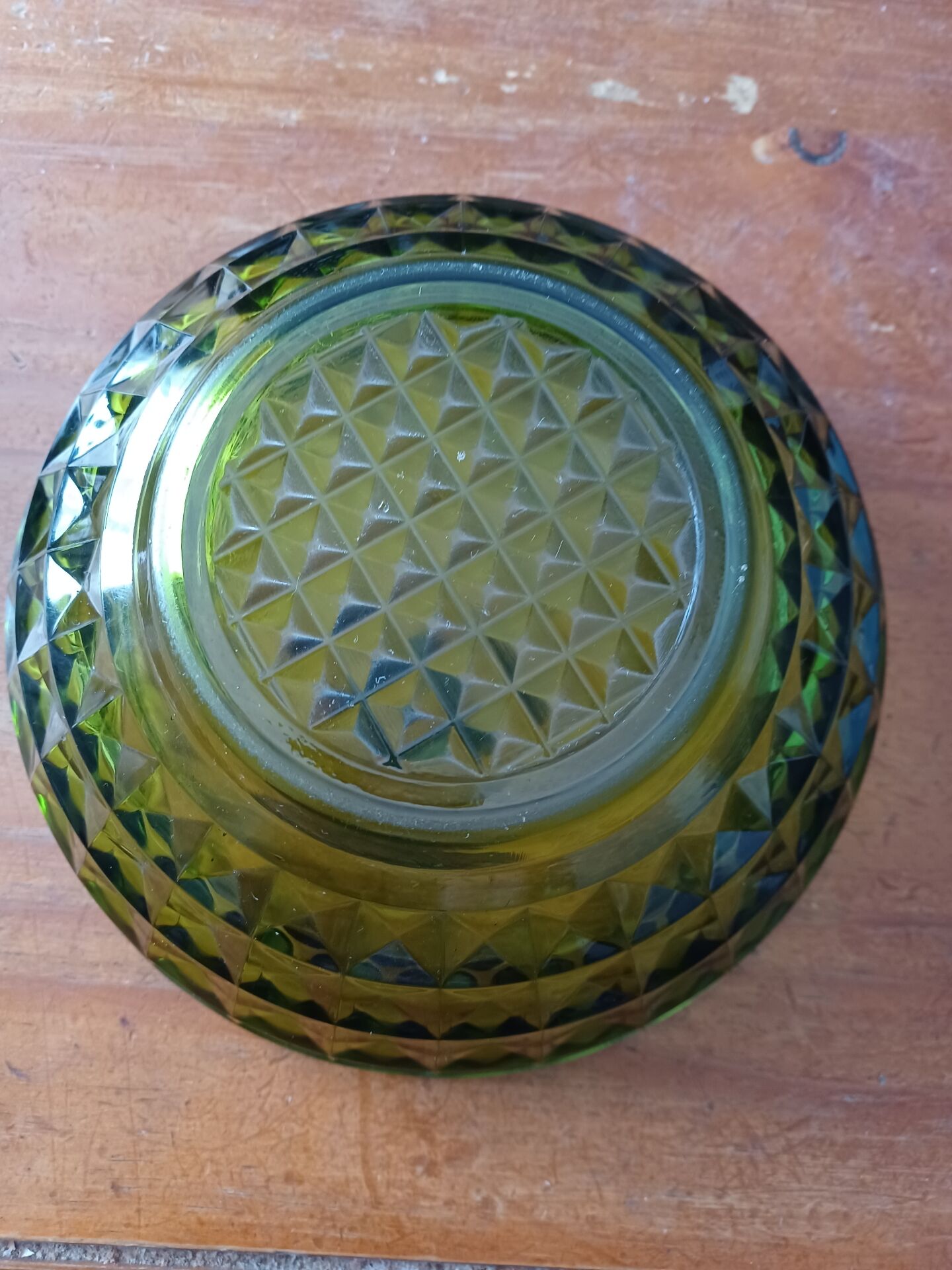 Saladier en verre vintage