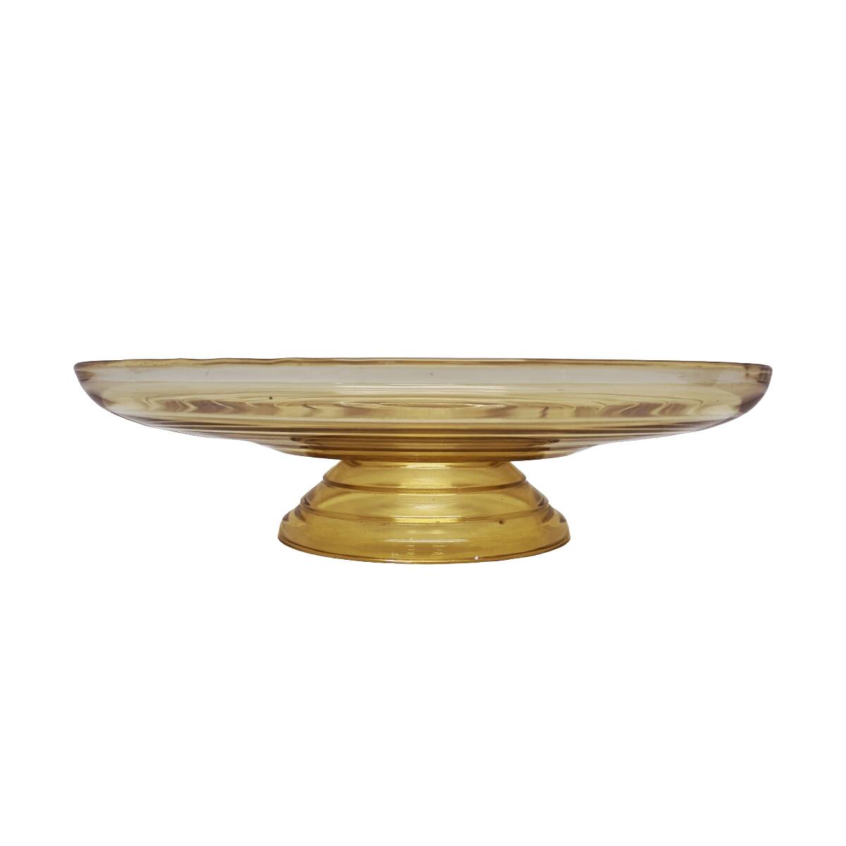 Mid-century yellow bowl on foot