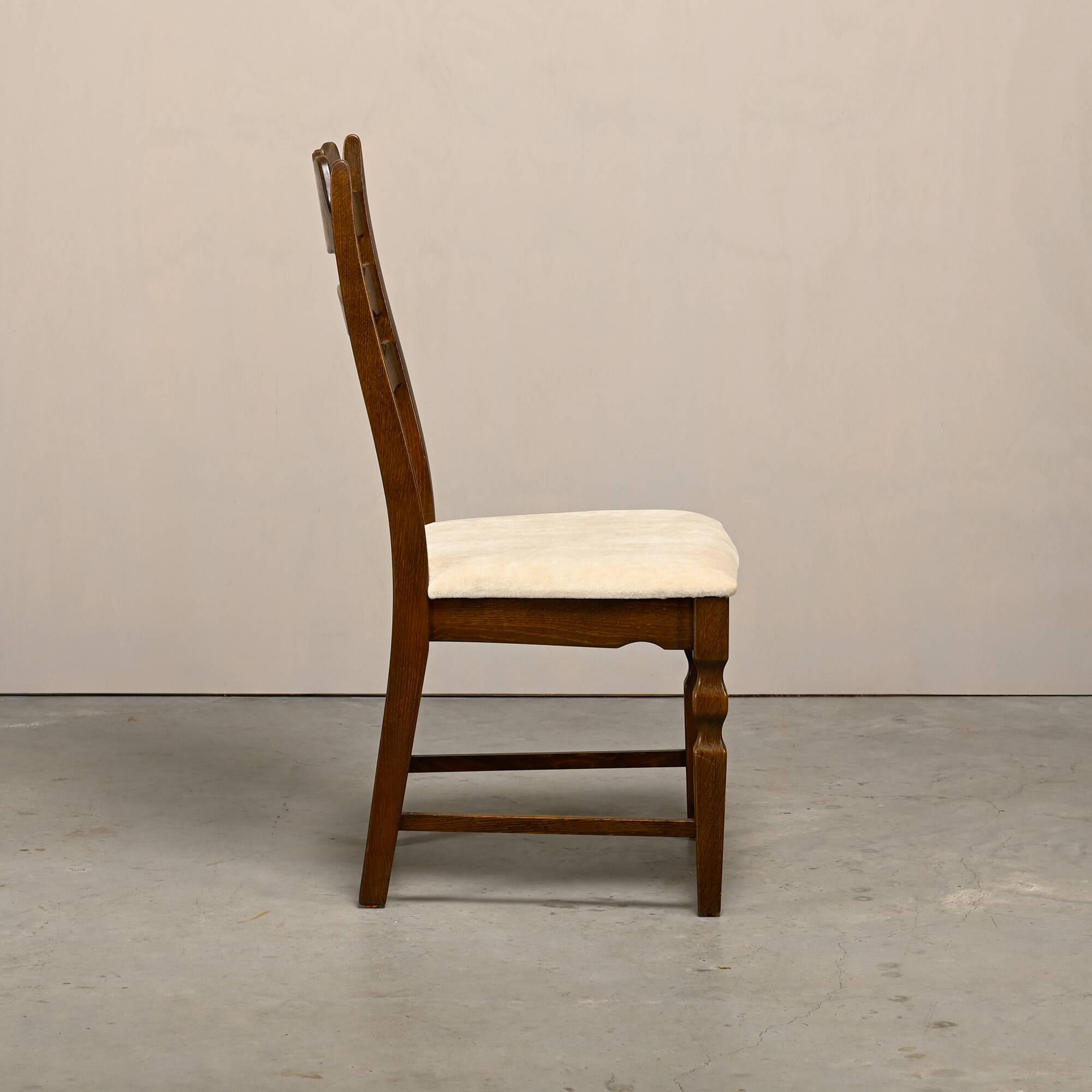 Henning Kjærnulf vintage set Razorblade Dining Chairs High Back, Denmark