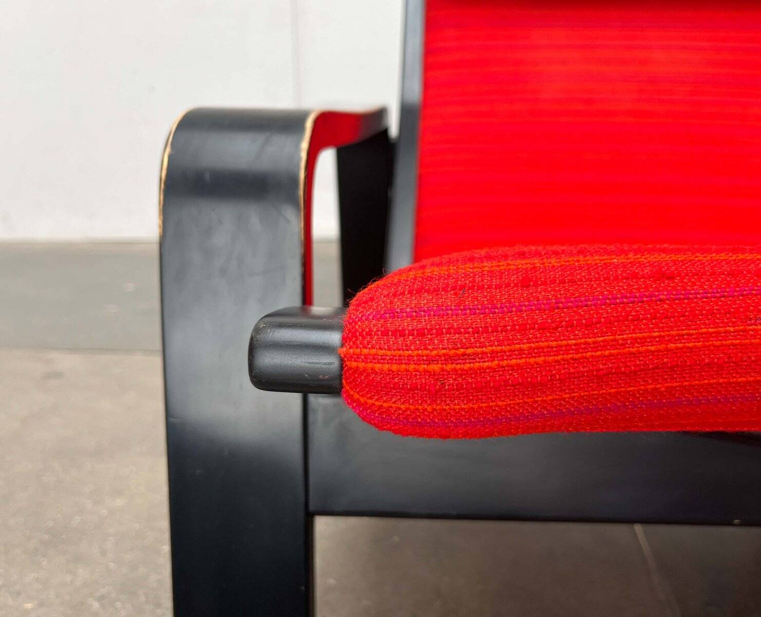 Mid-century modern Pulkka lounge chair by Ilmari Lappalainen for Asko, Finland, 1960s.