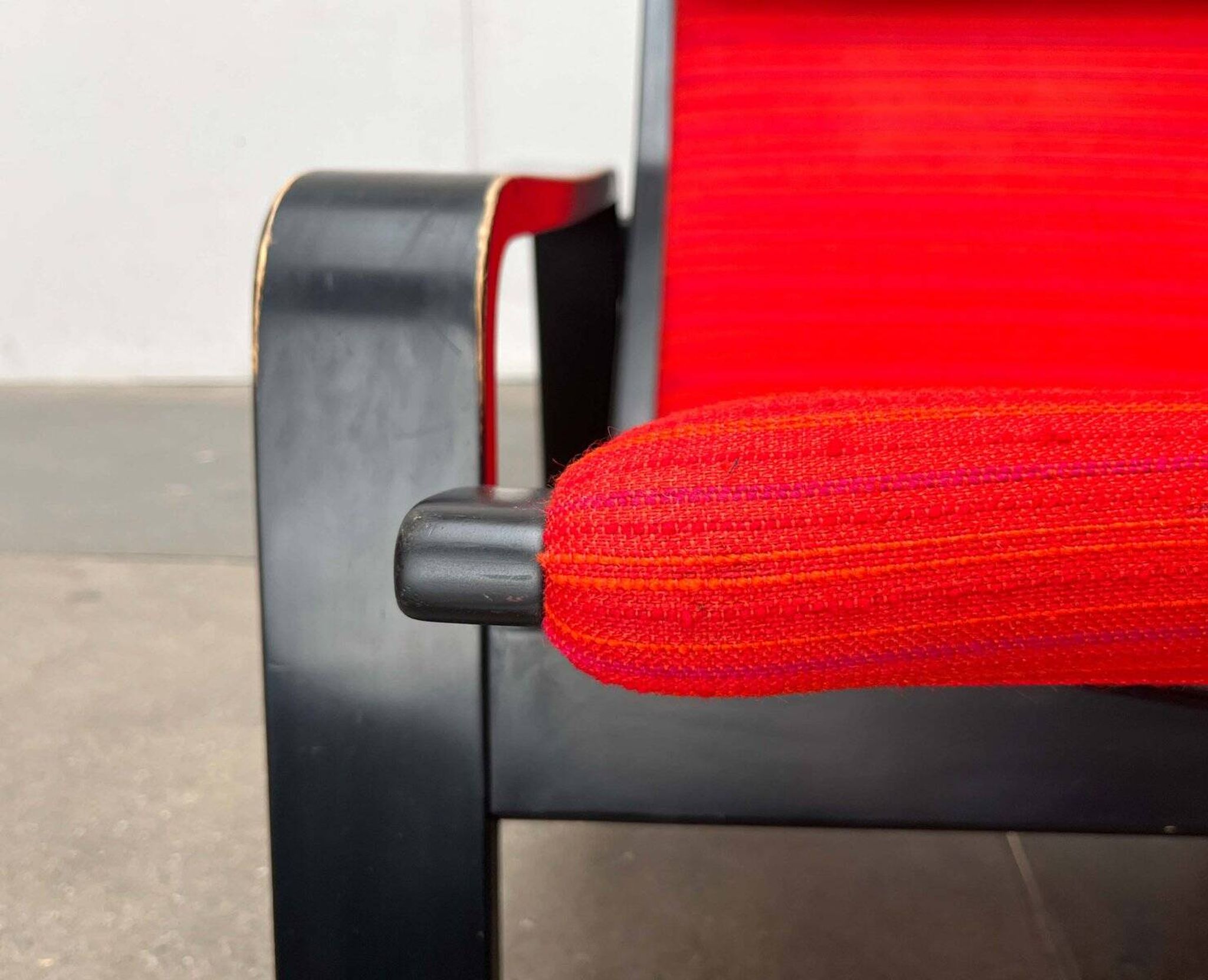 Mid-century modern Pulkka lounge chair by Ilmari Lappalainen for Asko, Finland, 1960s.