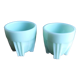2 coquetiers opaline vert pâle art déco