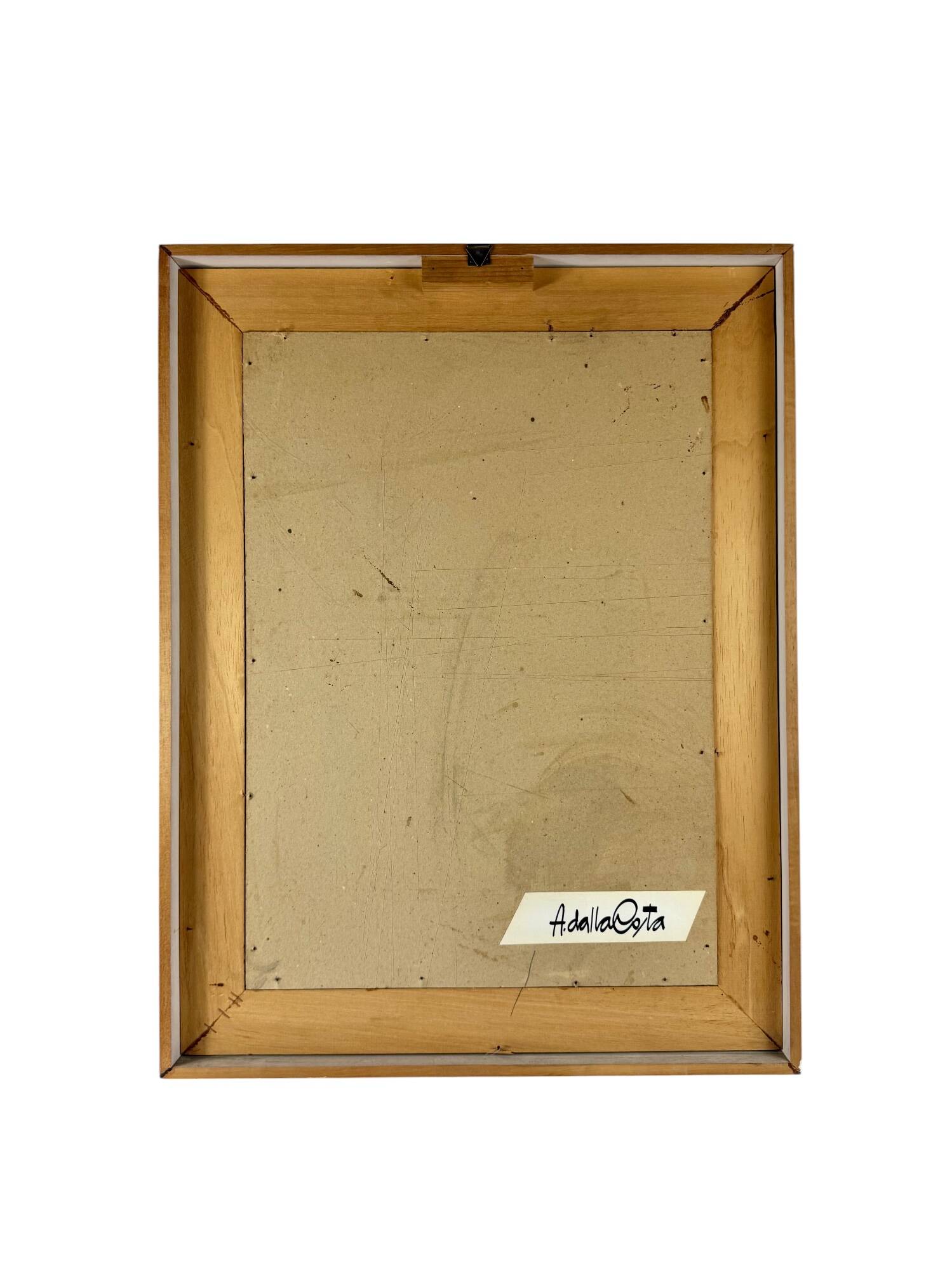 Amleto Dalla Costa, original serigraph framed, Milan Italy 1980s