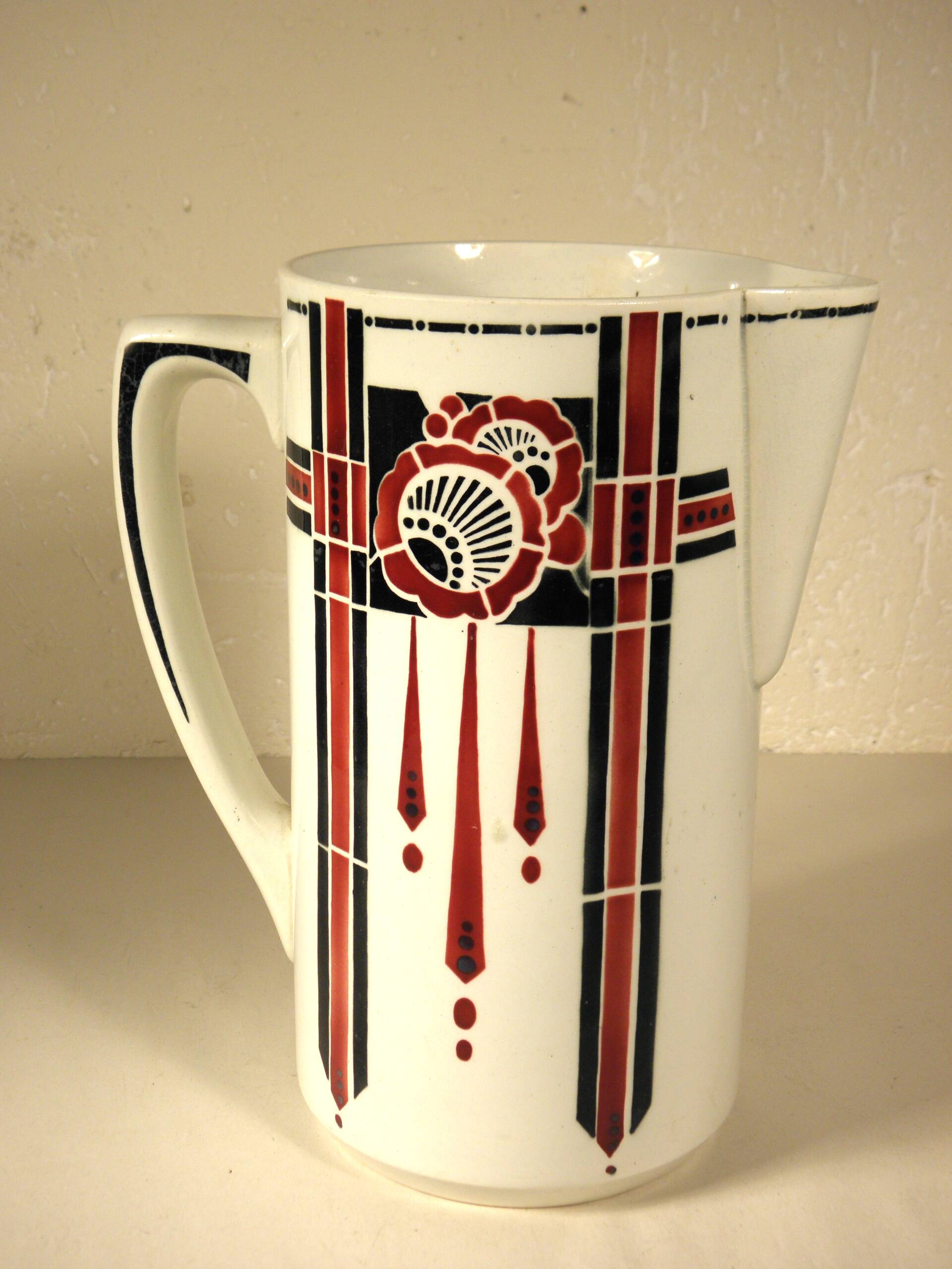 Saint amand art deco pitcher