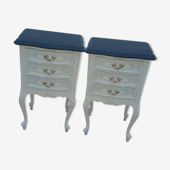 Pair of bedsides style L XV gray