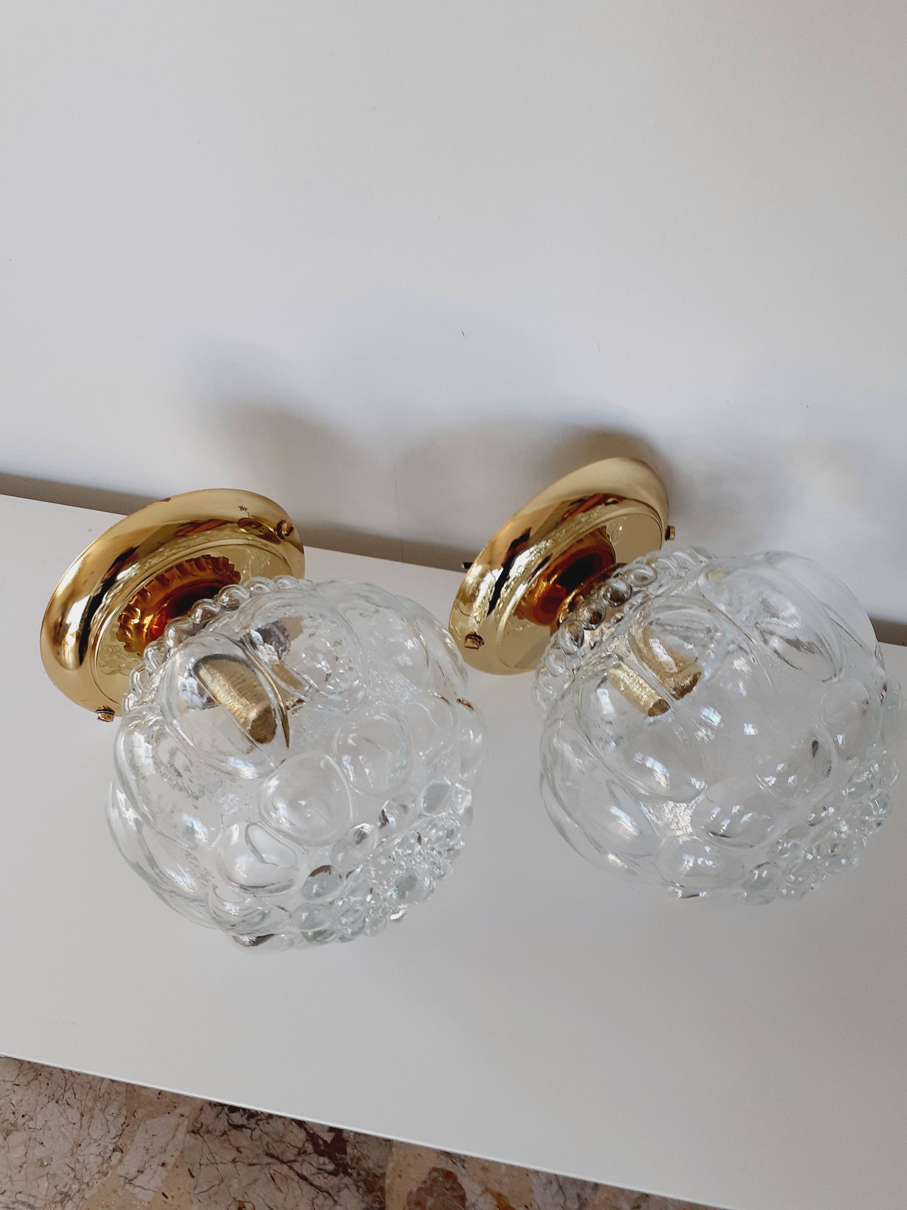 Pair of wall or ceiling lights