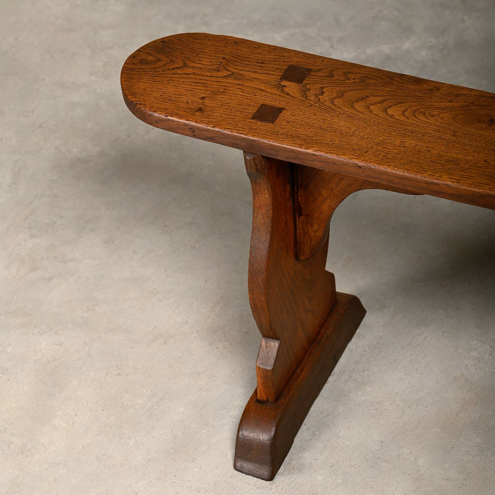 Antique, Primitive and Rustic Farm Benches in solid Oak, France 1920's