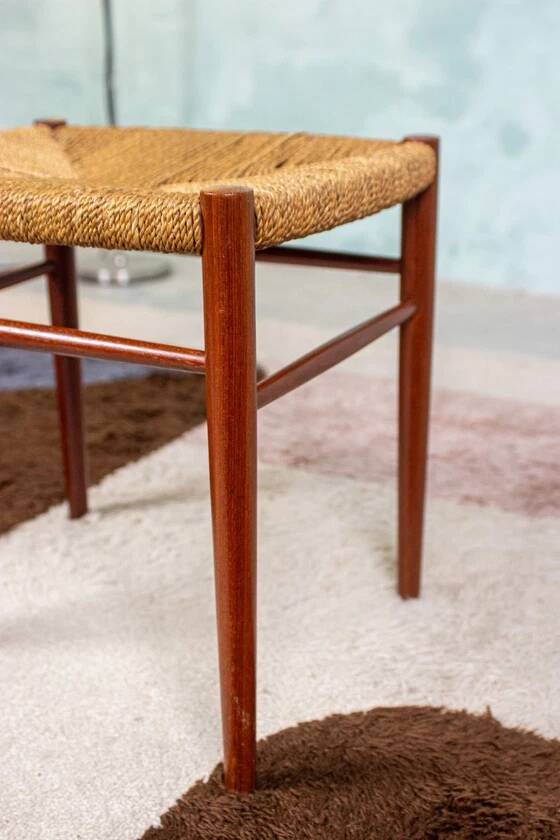 Vintage Teak Stool Chair Soborg Niels Möller Danish Mid Century