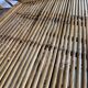 Table and 4 chairs set in bamboo and canework vintage 1970