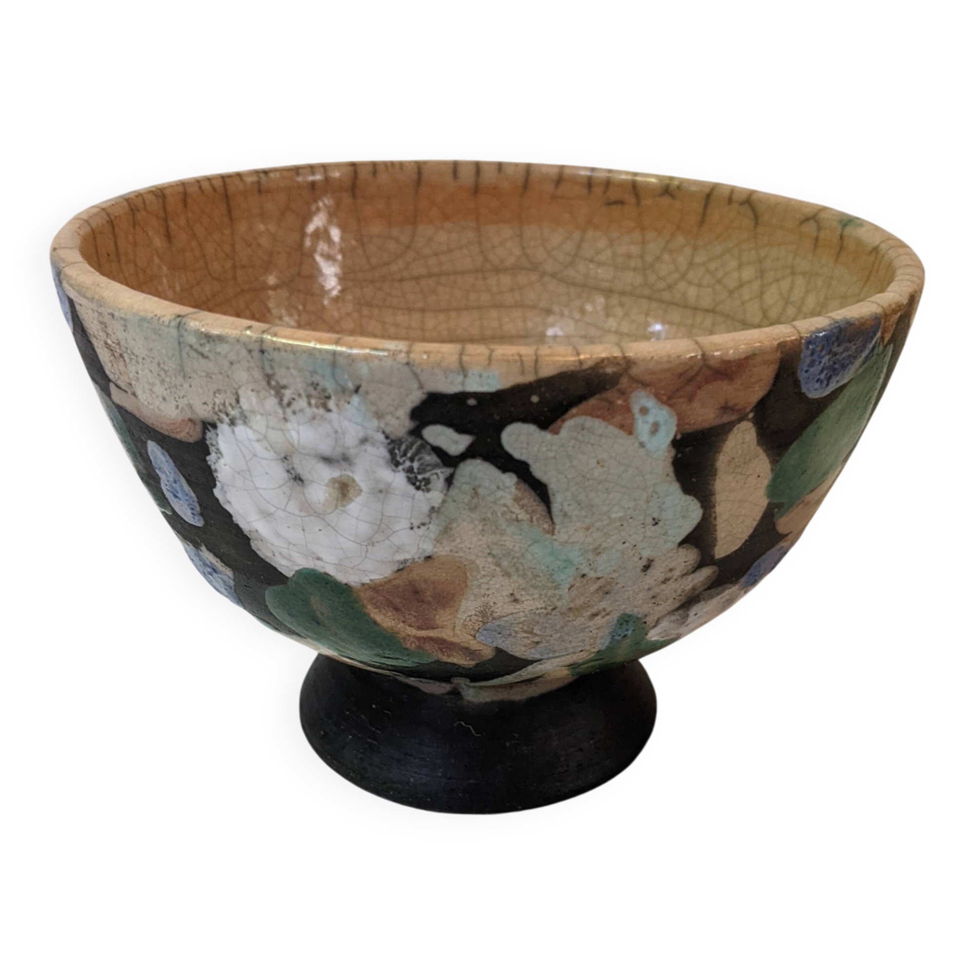 Raku ceramic bowl handmade