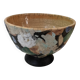 Raku ceramic bowl handmade