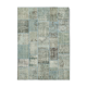 Tapis anatolien contemporain tissé à la main 173 cm x 245 cm tapis patchwork bleu