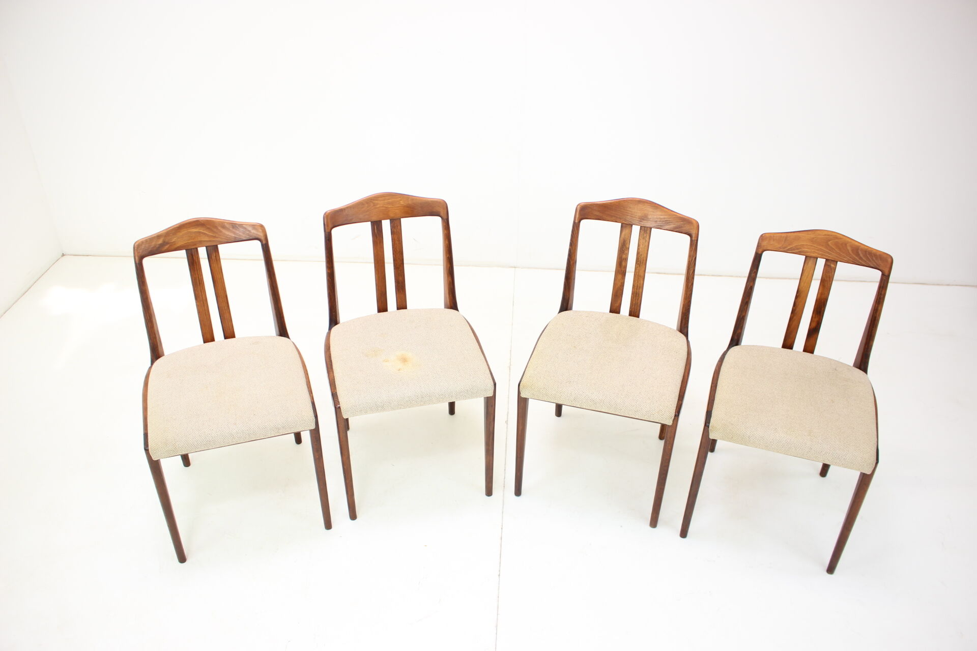 Set of Four Dining Chairs by Drevotvar, Czechoslovakia, 1970