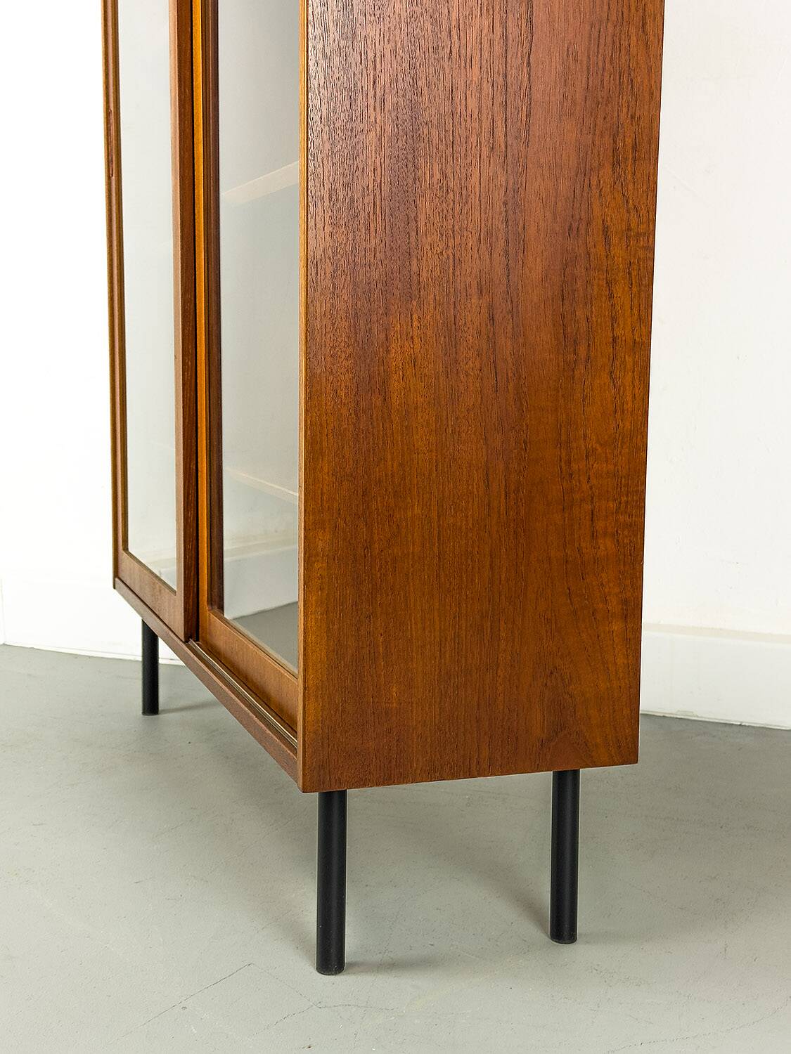 Danish Teak Cabinet with Glass Doors by Carlo Jensen for Hundevad & Co, 1960s