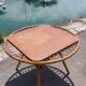 Rattan trampoline coffee table. French work. Circa 1950/60