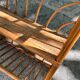 1970s rattan wall shelf