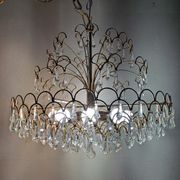 Lustre en cristal italien vintage 8 lumières