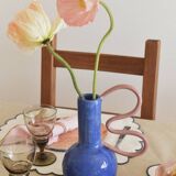 Vase bleu et rose