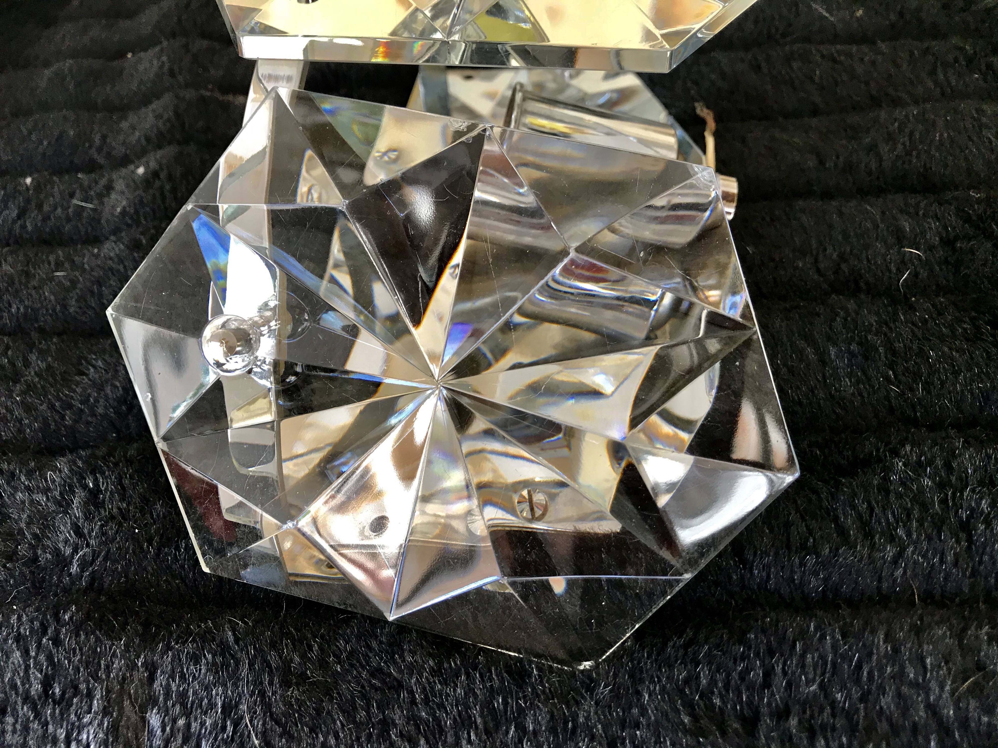 Kinkeldey pair chrome sconces 1980