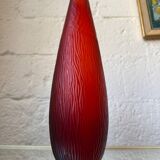 Art Deco style red glass vase